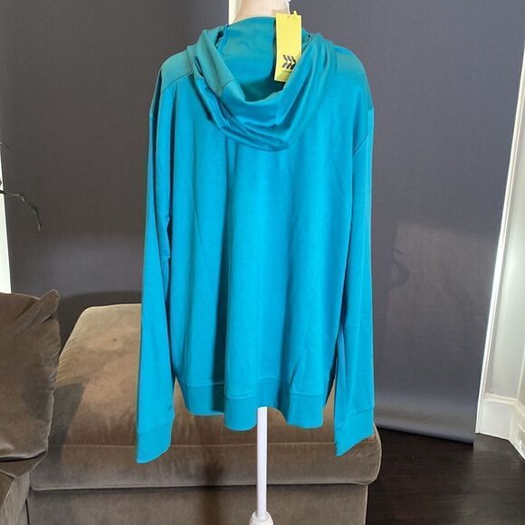 Women’s all in motion Full Zip Hoodie Deep Turquoise Size XL NWT - Picture 3 of 9
